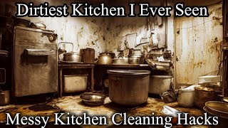 Dirtiest Kitchen I Ever Seen  Messy Kitchen Cleaning Hacks [upl. by Hogle562]