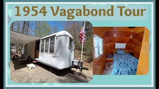 1954 Vagabond Antique Vintage Camper Trailer Tour  Remodel In Progress [upl. by Walther]