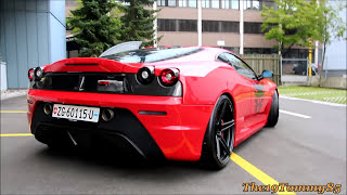 Ferrari 430 Scuderia with ADV1 Wheels amp Capristo Exhaust Downshifts amp Accelerations Sound [upl. by Awuhsoj]