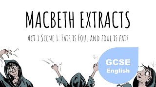 Macbeth  Act 1 Scene 1 Analysis GCSE [upl. by Haggar315]