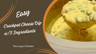 Easy Crockpot Cheese Dip With 3 Ingredients [upl. by Nic759]