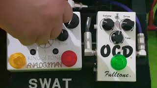 Analogman King of Tone vs Fulltone OCD 175 a comparison and stacking between to pedals [upl. by Poole501]