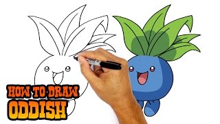 How to Draw Pokemon  Oddish [upl. by Blasien]