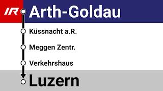 SOB Ansage • IR VoralpenExpress • Begrüssung ArthGoldau – Luzern mit Küssnacht am Rigi [upl. by Dahlstrom]