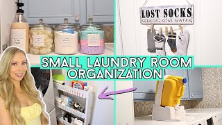 20 BRILLIANT Small Laundry Room Organization Hacks [upl. by Dietsche]