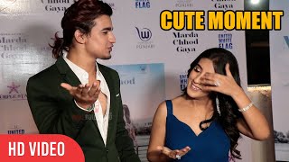 Vishal Pandey and Sameeksha Sud CUTE Moment at MARDA CHHOD GAYA Song Launch [upl. by Yrovi]