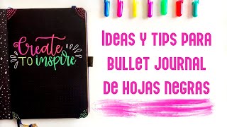 💡 Ideas y tips para tu BULLET JOURNAL de hojas negras Blackout notebook Archer and Olive [upl. by Emixam]