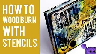 How to Wood Burn with Stencils 😮😍 [upl. by Minton]