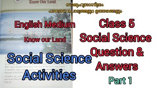 Class 5 Social Science chapter 8  Know Our Land Std 5 Unit 5  Question Answer English Medium [upl. by Anahcar335]