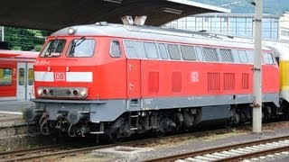 Baureihe 218  BR 218 in Heidelberg Stuttgart Ulm  Wissembourg Elsass [upl. by Milman]