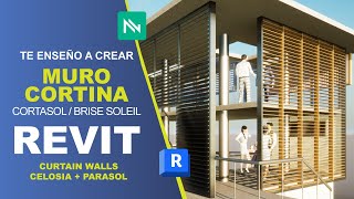 MUROS CORTINA EN REVIT  Diseña y ajusta PRO tutorial  CORTASOLBRISE SOLEIL [upl. by Amil758]