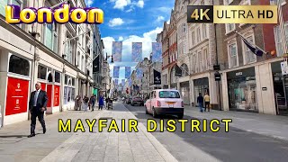 Mayfair London Exploring Exclusive Avenues in 4K60fps [upl. by Alleda]