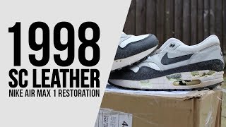 Nike Air Max 1 SC leather 1998 restoration [upl. by Llertrac439]