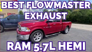 Top 4 BEST FLOWMASTER EXHAUST Set Ups for RAM 1500 57L HEMI [upl. by Nagle509]