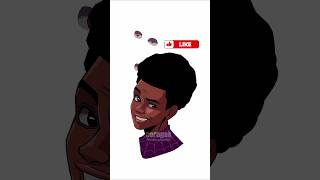 Spider Man Verse 3 Miles Morales Eyes Changing art shorts spiderman [upl. by Thorpe24]