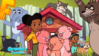 The Three Little Pigs  More Fun Nursery Rhymes and Kids Song  Gracie’s Corner Compilation [upl. by Genet]