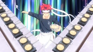 Food Wars Shokugeki no Soma【Soma Best Chef 】  ソーマは驚異的な時間で200食もの料理を作り、皆を驚かせた  食戟のソーマ21 Full HD [upl. by Neeruam425]