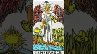 Learn Tarot Quick Temperance 14  Major Arcana  Meaning Upright Reversed [upl. by Gilder]