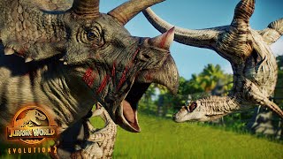 HERBIVORES FIGHT BACK Trying The New Pack Hunting In Jurassic World Evolution 2 [upl. by Zeugirdor]