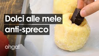 Mele al forno ripiene di cioccolato fondente 2 ricette antispreco con le mele [upl. by Jabe]