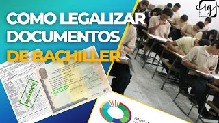 Legalización de Documentos por ZONA EDUCATIVA Titulo de Bachiller  Notas Certificadas [upl. by Layap]