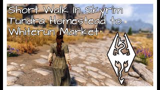 Short Walk In Skyrim Tundra Homestead to Whiterun Market [upl. by Oniuqa]