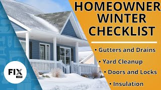 Homeowners Winter Checklist  How to Prepare Your Home for Winter  FIXcom [upl. by Diantha857]