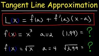 Finding The Linearization of a Function Using Tangent Line Approximations [upl. by Albie]