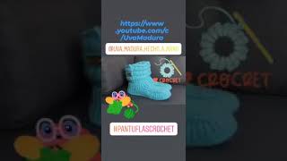 🥾PANTUFLAS tejidas a CROCHET en BOTA [upl. by God903]