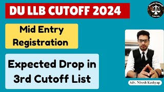 Expected drop in 3rd cutoff list  Mid entry registration  dullb2024 ducutoff duadmissions2024 [upl. by Cleodel]