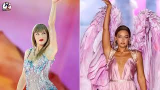 Gigi Hadid Struck Taylor Swifts Signature Eras Tour Pose on Victorias Secret Fashion Show Runway [upl. by Furtek]