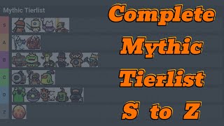 LUCKY DEFENSE  COMPLETE MYTHICS TIERLIST [upl. by Karrah644]