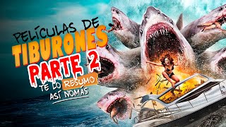 3 Películas De Tiburones  Tiburón Con 5 Cabezas y El Tiburón De Arena  TeLoResumo [upl. by Campos]