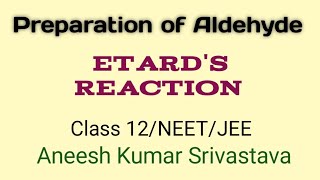 Etards Reaction Preparation of Benzaldehyde from Toluene [upl. by Halet]