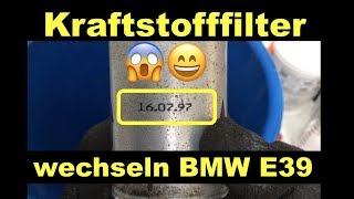 Kraftstofffilter wechseln BMW E39  nach 21 Jahren wurde es Zeit 😆 [upl. by Cronin423]