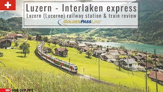 Golden Pass Line Luzern Lucerne  Interlaken Express scenic panorama train ride in Switzerland [upl. by Richelle]