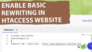 How to Enable Basic Rewriting in Htaccess Website  RewriteEngine on [upl. by Tristis]