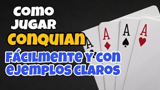 Como jugar conquián explicado detalladamente  como jugar baraja  Conquian como se juega [upl. by Edithe512]