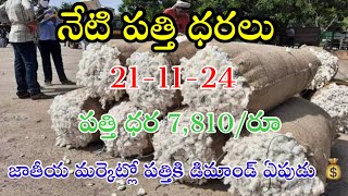 21112024 today cotton prices warangal khammam cotton prices adoni cotton price todayపత్తి ధరలు [upl. by Titania]