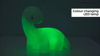 LAMPE LED MULTICOLORE DINOSAURE LIGHTOSAURUS INNOVAGOODS [upl. by Gytle]