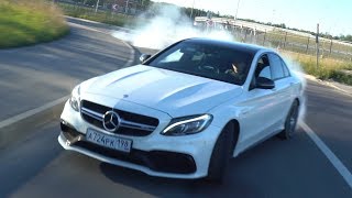 MERCEDESBENZ C63S AMG  ТЕСТДРАЙВ ЗАДНЕПРИВОДНОЙ БЕСТИИ  ЗАМЕРЫ [upl. by Elo693]