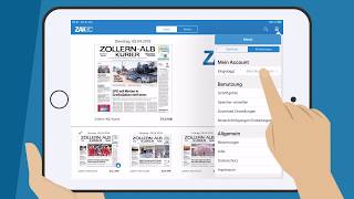 Die neue EPaperApp des ZOLLERNALBKURIER [upl. by Maynord316]