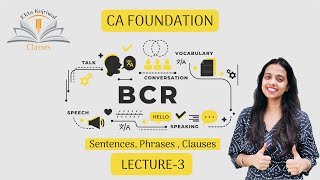 BCR I Simple Compound and Complex Sentences I CA Foundation I May 21 I Ekta Kejriwal [upl. by Atinrahs]