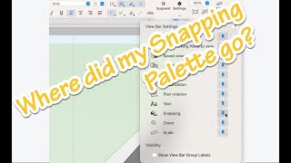 What Happened To The Snapping Palette In Vectorworks 2024 [upl. by Akimit585]