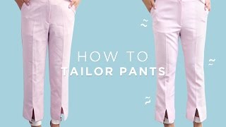 ✂ How To Tailor Pants  Beginner Sewing [upl. by Ahsiemaj]