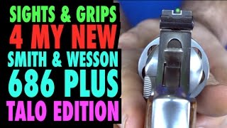 SampW 686 Talo wUnfluted Cylinder Grip amp Sight Upgrade [upl. by Engedi667]