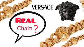 REAL ✅vs FAKE🛑  How to spot real Versace CHAIN NECKLACE [upl. by Rothmuller]