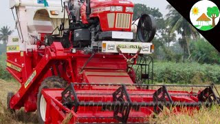 Indias first time launch SWARAJ 963 FE tractor HARVESTER my village  India’s no1 tractor harvester [upl. by Antons]