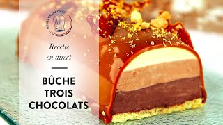 Recette de Noël en direct  la Bûche Trois Chocolats [upl. by Evangelin]