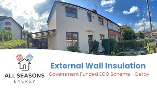 Before amp After External Wall Insulation  Derby Government Funded Eco Scheme [upl. by Paradies]